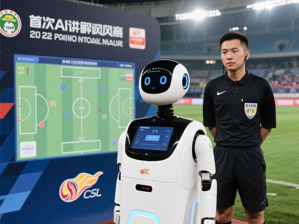 中超赛场首次启用AI讲解机器人 中超赛场首次启用AI讲解机器人